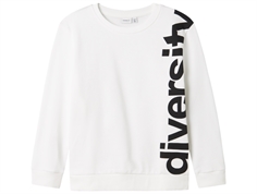 Name It bright white diversity printed sweatshirt